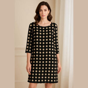 La Classe Couture polka dot Dress Size M NWOT